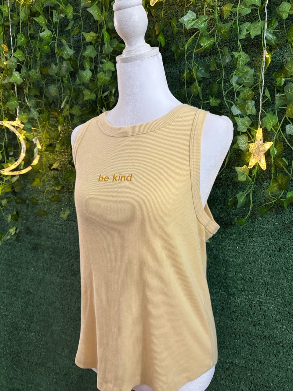 Be Kind Yellow Tank XL