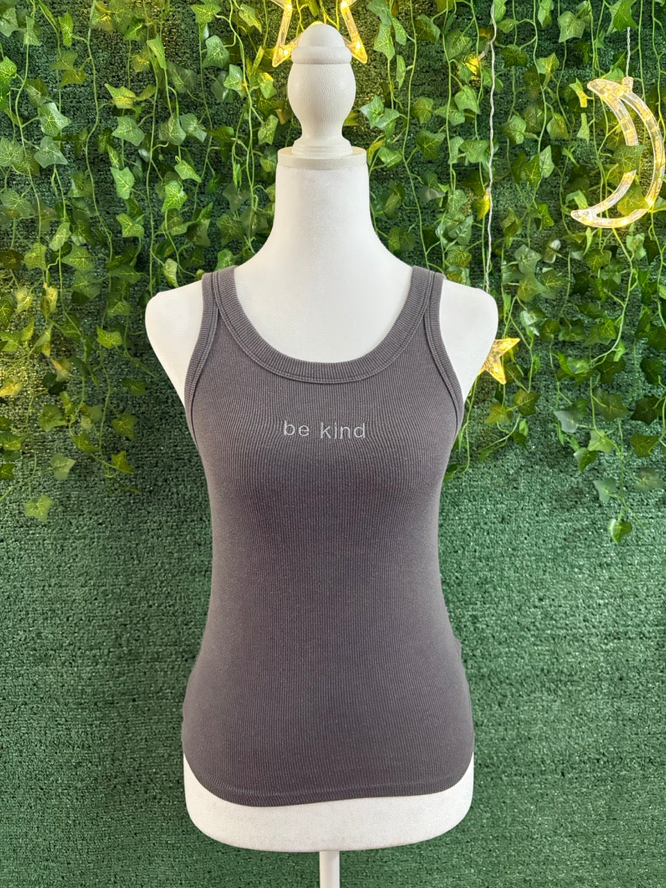 Be Kind Grey Tank Top XS