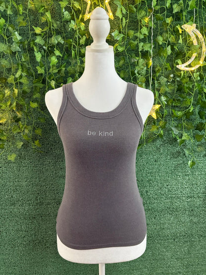 Be Kind Grey Tank Top XS
