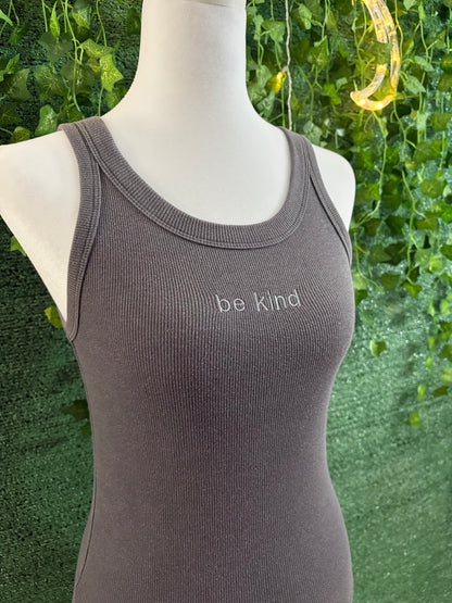 Be Kind Grey Tank Top XS