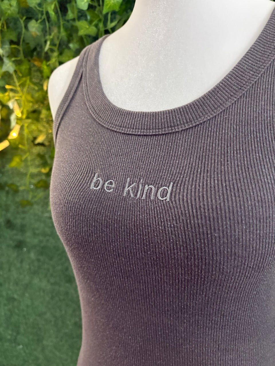 Be Kind Grey Tank Top XS