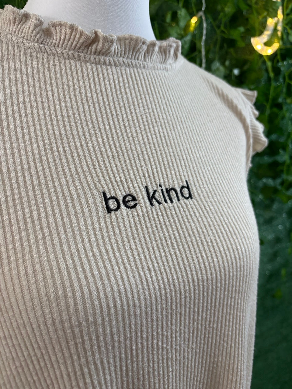 Be Kind Ribbed High Neck Tank 3XL
