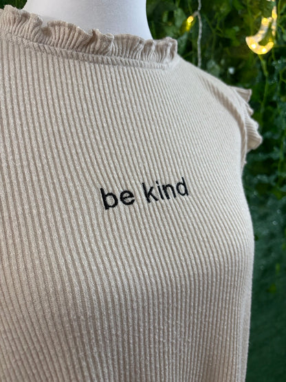 Be Kind Ribbed High Neck Tank 3XL