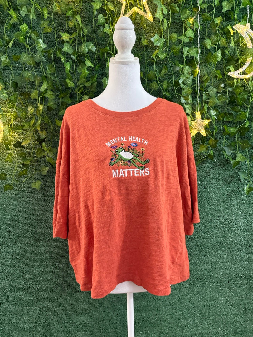 Mental Health Matters Orange Cropped Tee XL