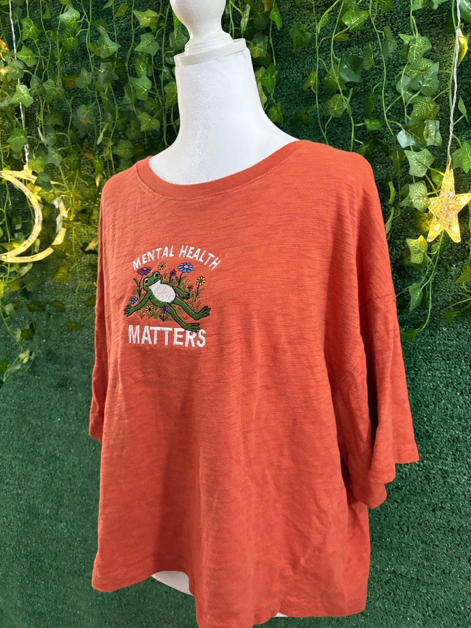 Mental Health Matters Orange Cropped Tee XL