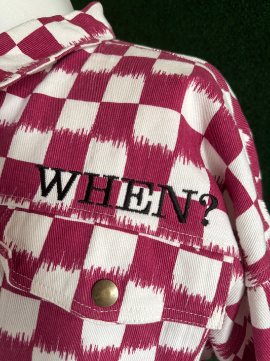 If Not Now, When Checkered Denim Button Up XS
