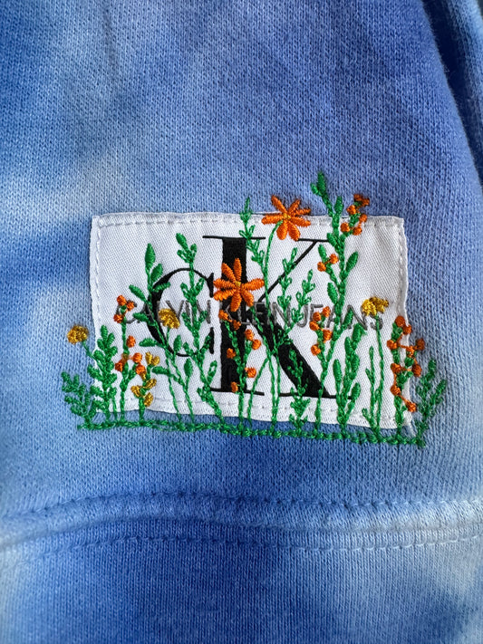 Calvin Klein Floral Cover Up Cropped Hoodie L