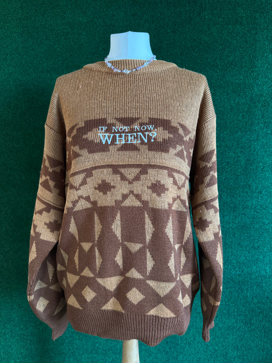 If Not Now, When Funky Orange Sweater L