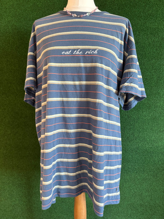 Eat The Rich Levi's Striped T-Shirt XL