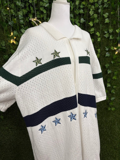 Stars and Stripes Collard Shirt XL