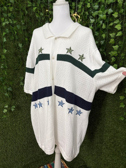 Stars and Stripes Collard Shirt XL
