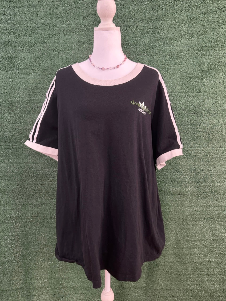 Slow Fashion Black Sporty Tee 4XL