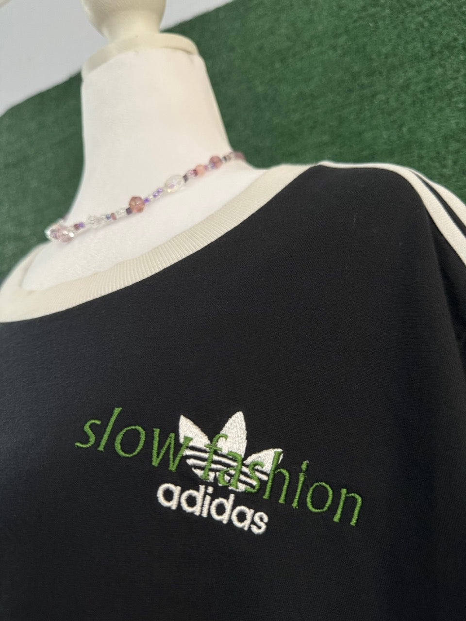 Slow Fashion Black Sporty Tee 4XL