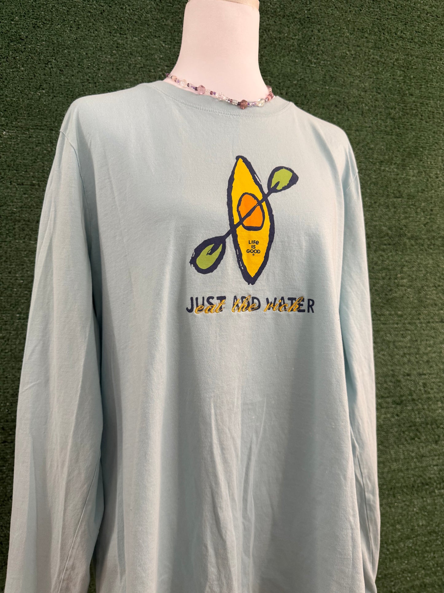 Eat The Rich Blue Long Sleeve 2XL