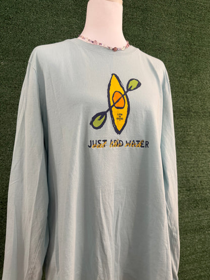 Eat The Rich Blue Long Sleeve 2XL