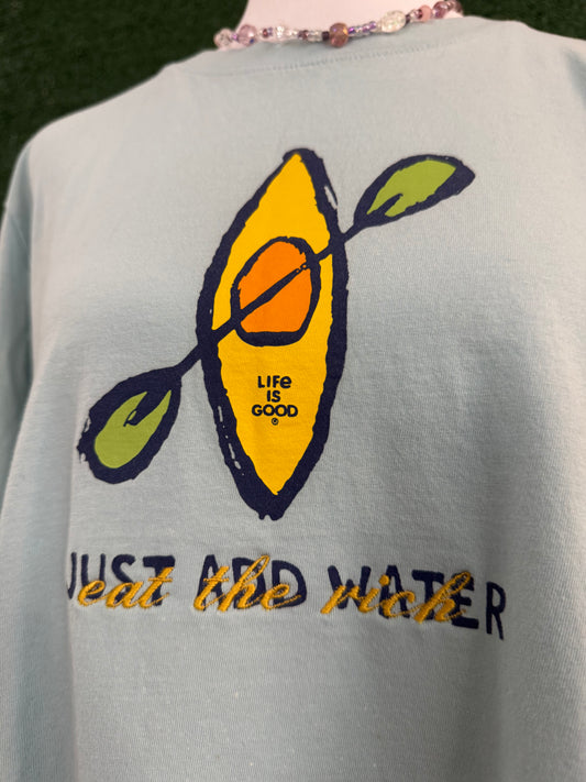 Eat The Rich Blue Long Sleeve 2XL