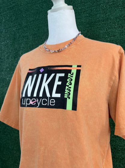 Nike Upcycle Orange Jersey Cropped Tee XS