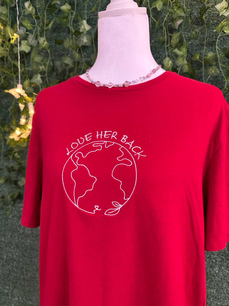 Love Her Back Red Tee L