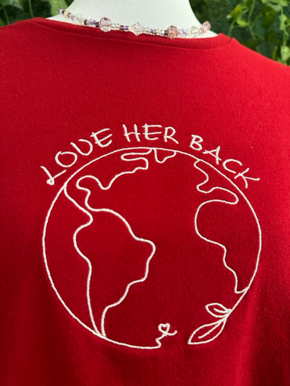 Love Her Back Red Tee L