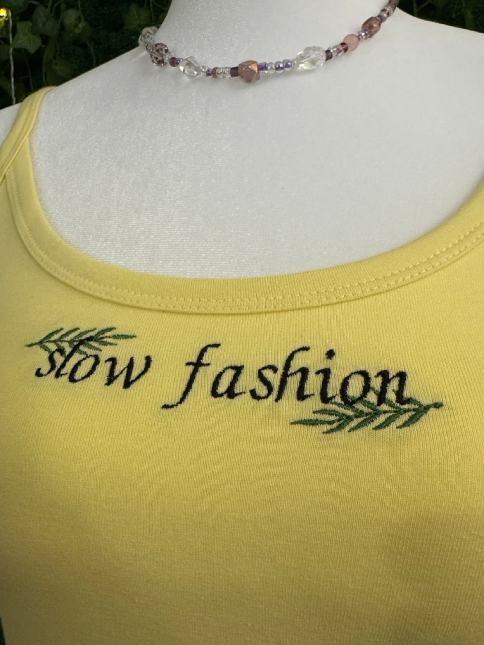 Slow Fashion Yellow Tank Top M