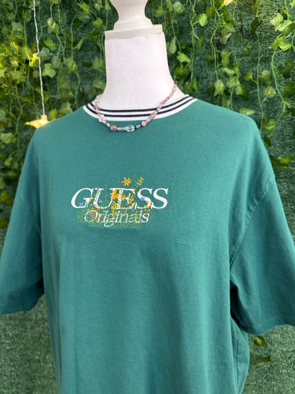 Spring Flowers Cover-up Guess Green Tee S