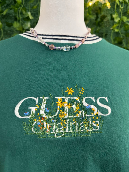 Spring Flowers Cover-up Guess Green Tee S