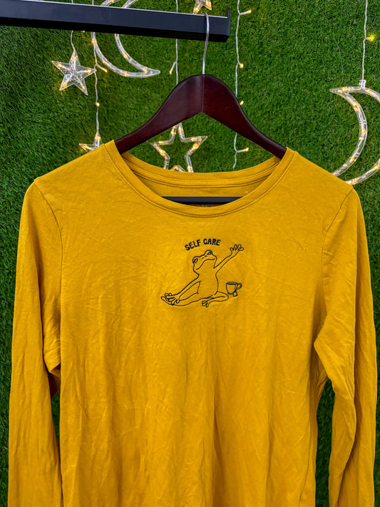 Self Care Frog Yellow Long Sleeve M