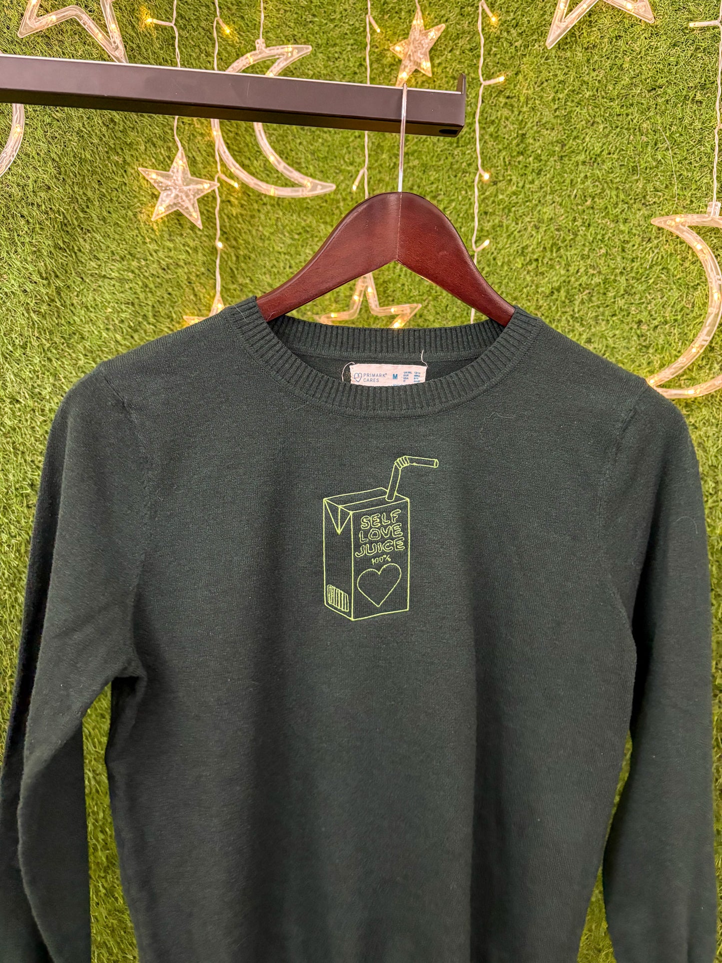 Self Love Juice Green Sweater