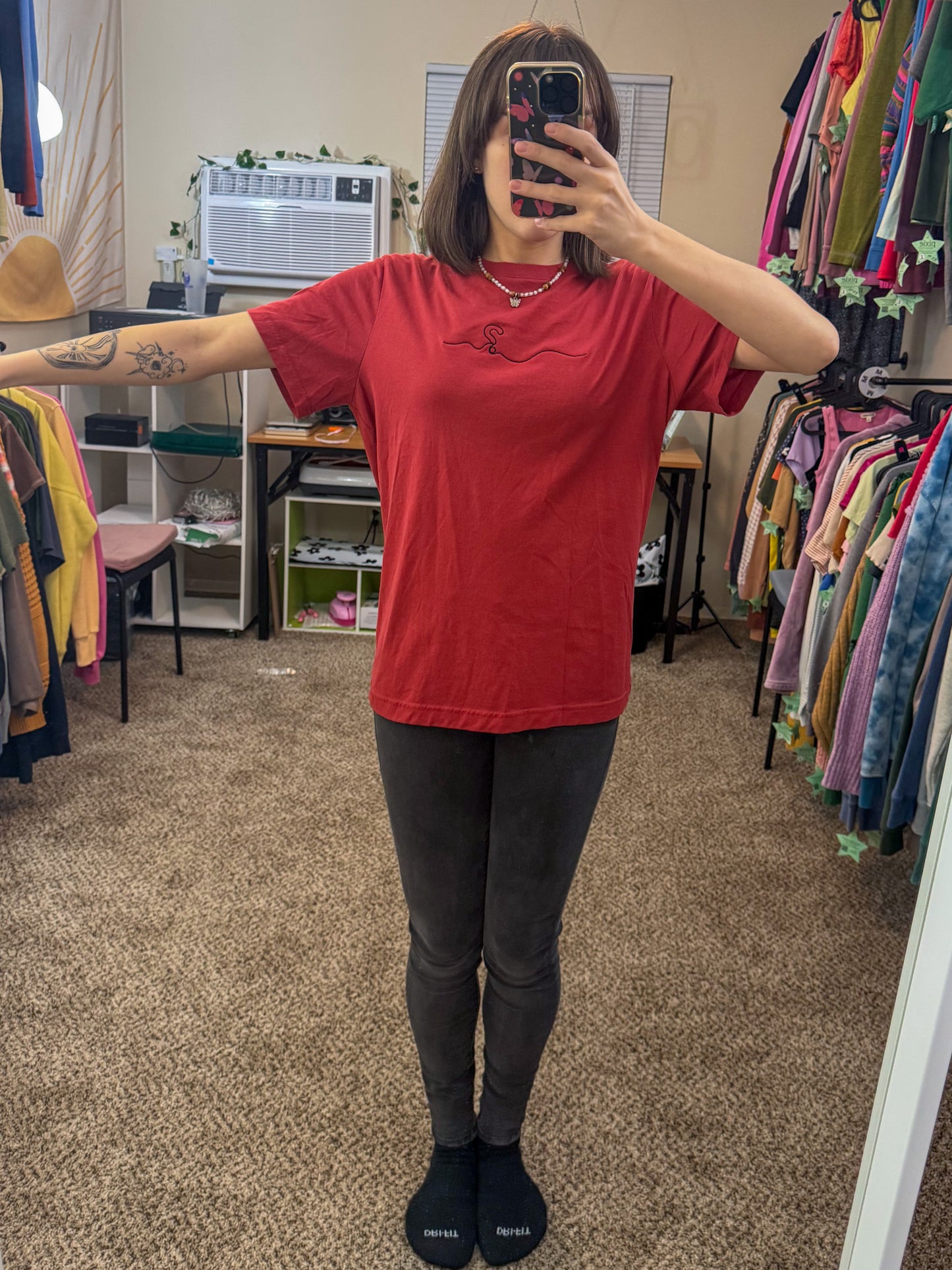 Red Question Mark T-Shirt M