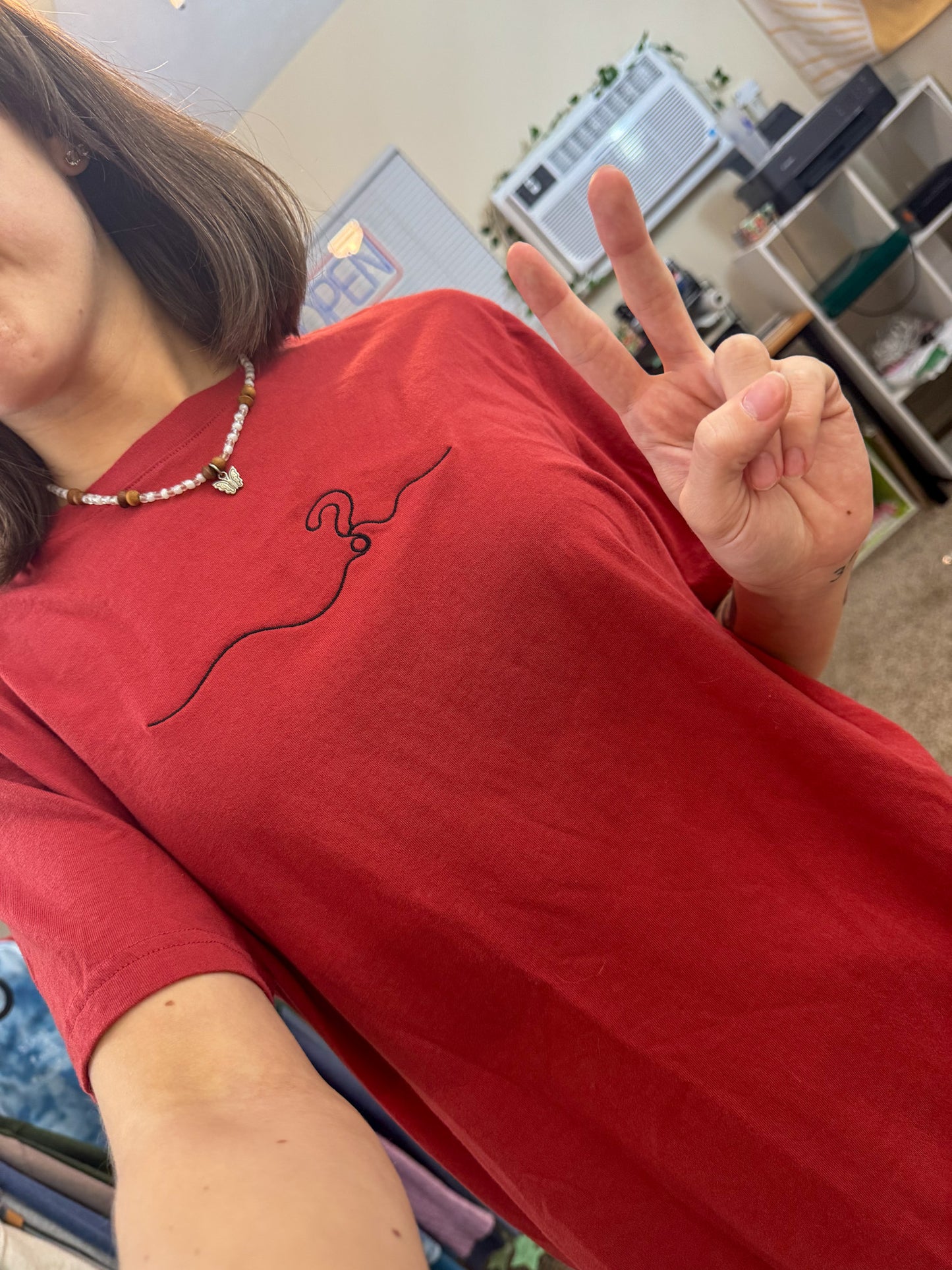 Red Question Mark T-Shirt M