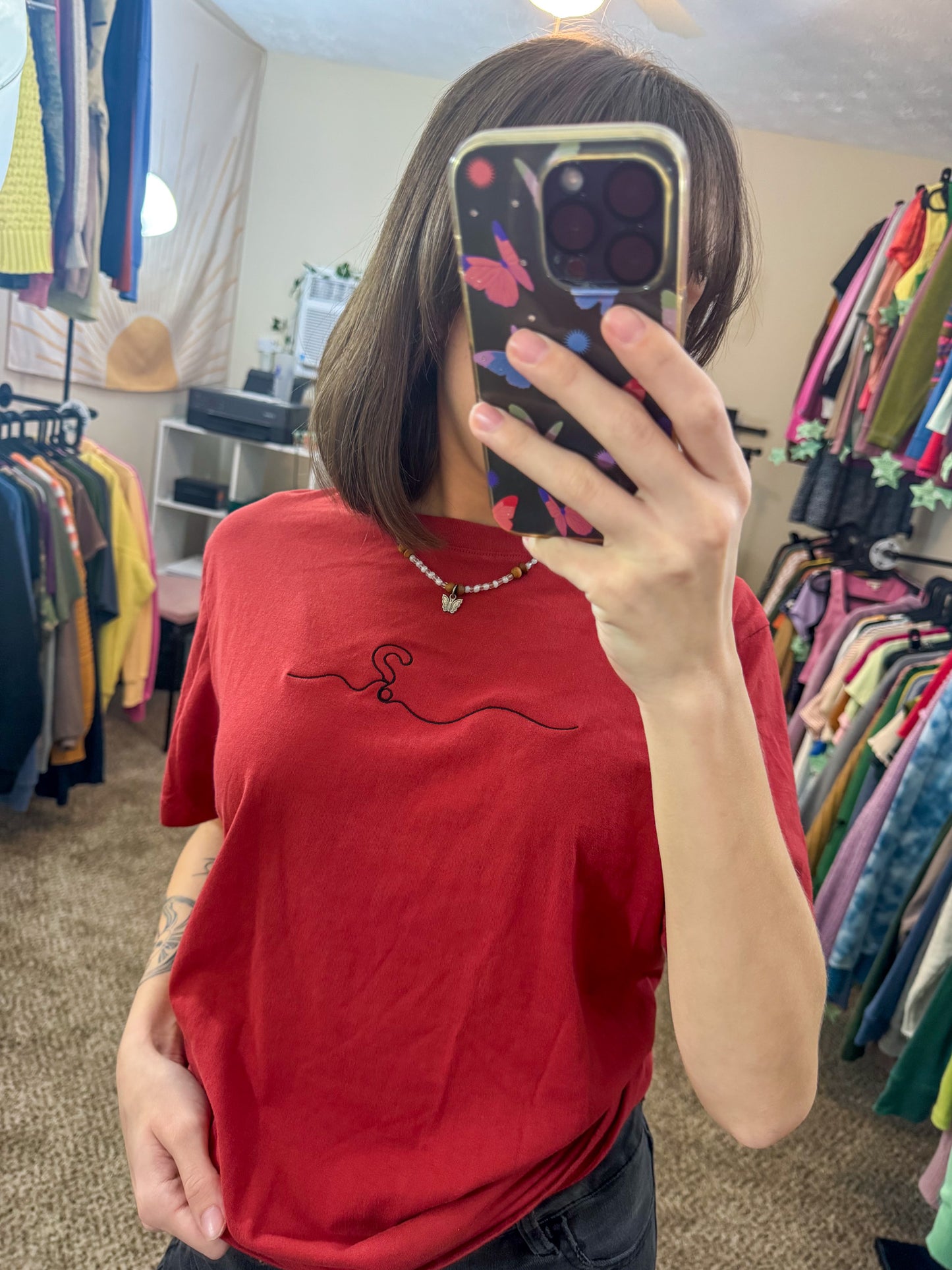 Red Question Mark T-Shirt M