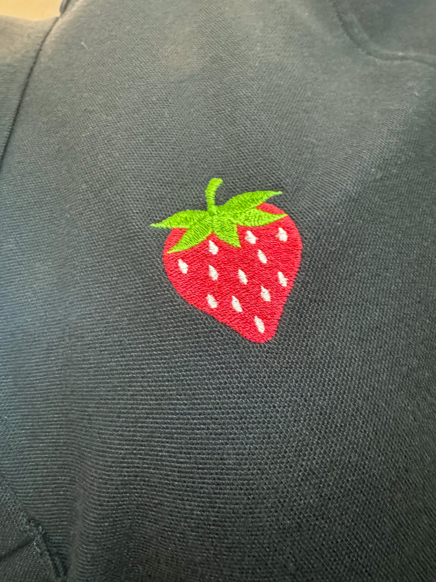 Strawberry Black Polo T-Shirt 2XL