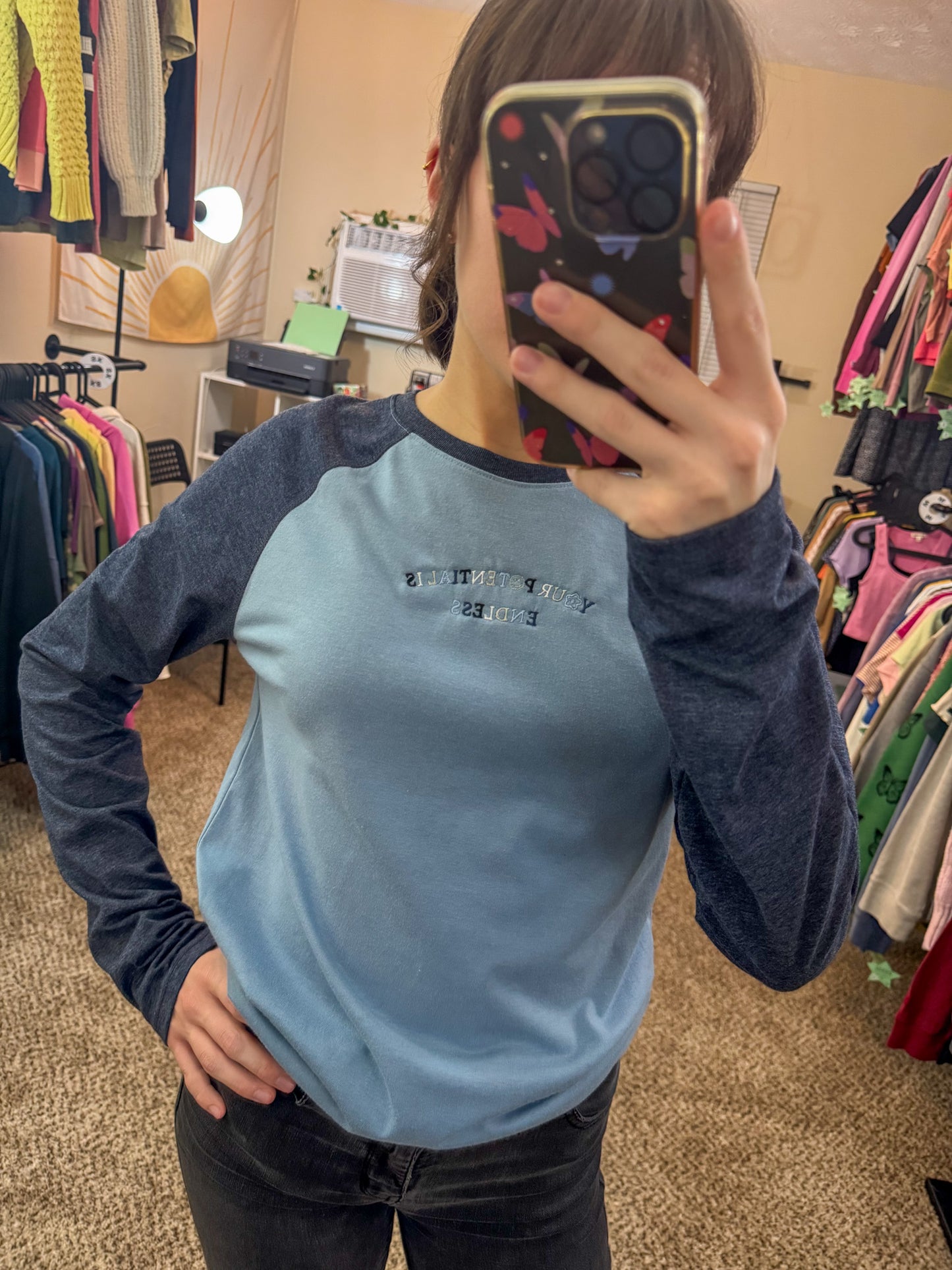 Your Potential is Endless Blue Long Sleeve XS