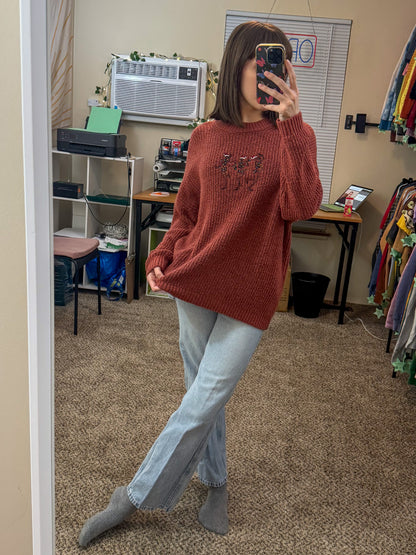Dancing Skeletons Cropped Sweater M