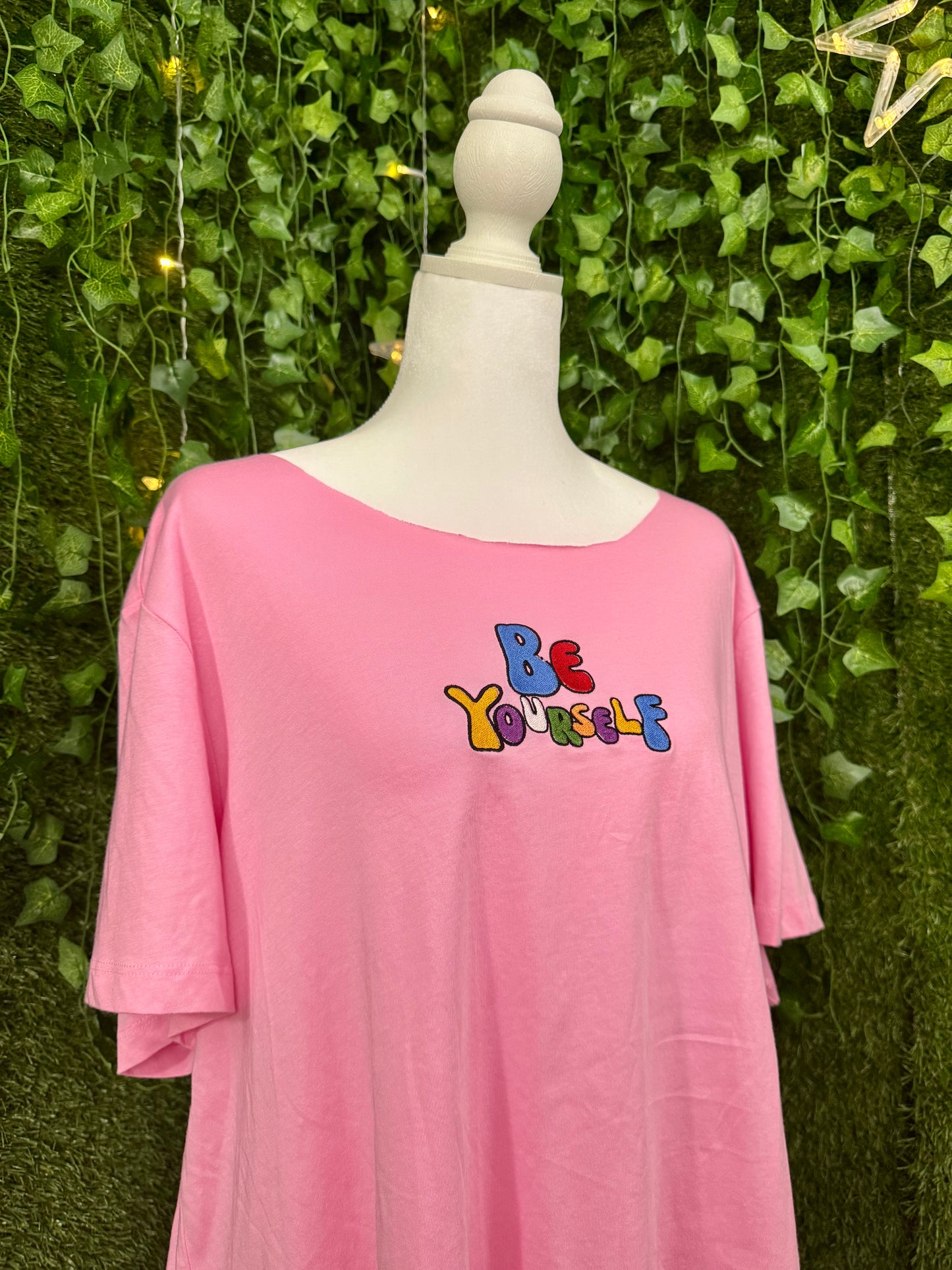 Be Yourself Pink Cropped Tee 2XL