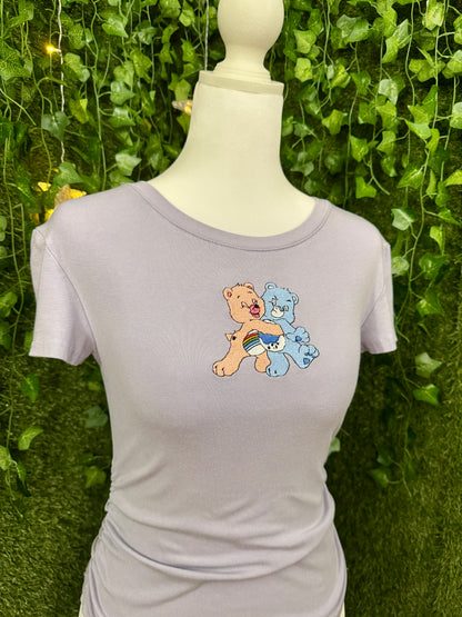 Care Bear Purple Cinched Side Tee S