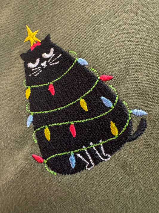 Grumpy Kitty Green Long Sleeve XS