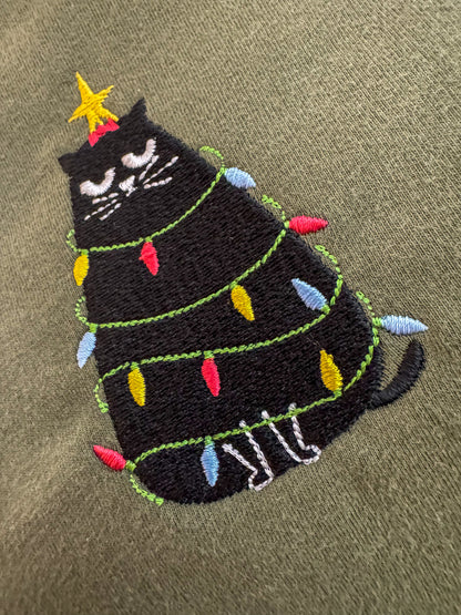 Grumpy Kitty Green Long Sleeve XS