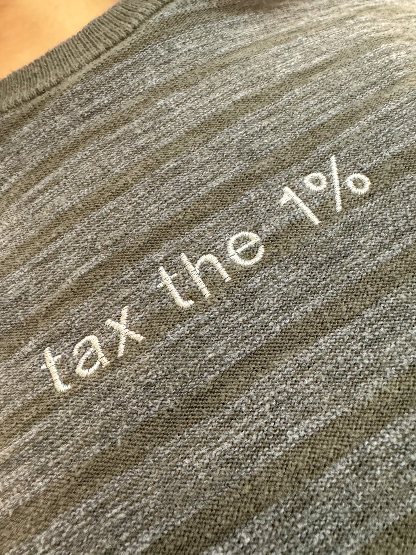 Tax the 1% Striped Sweater S