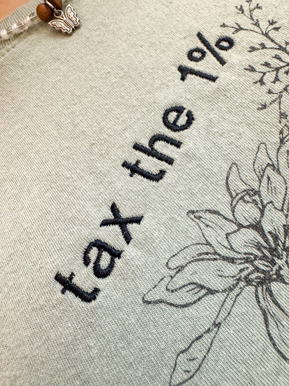 Tax the 1% Floral T-Shirt XL