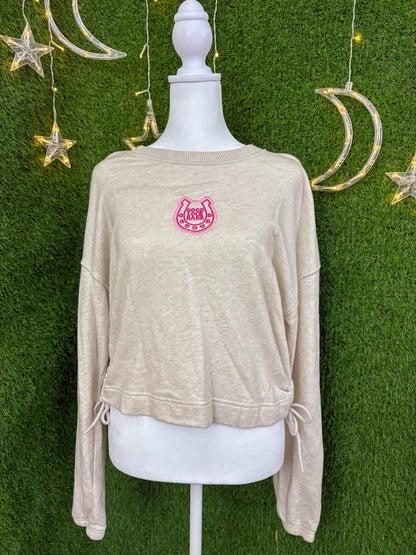 Good Luck Babe Cropped Longsleeve (cinched sides) XS