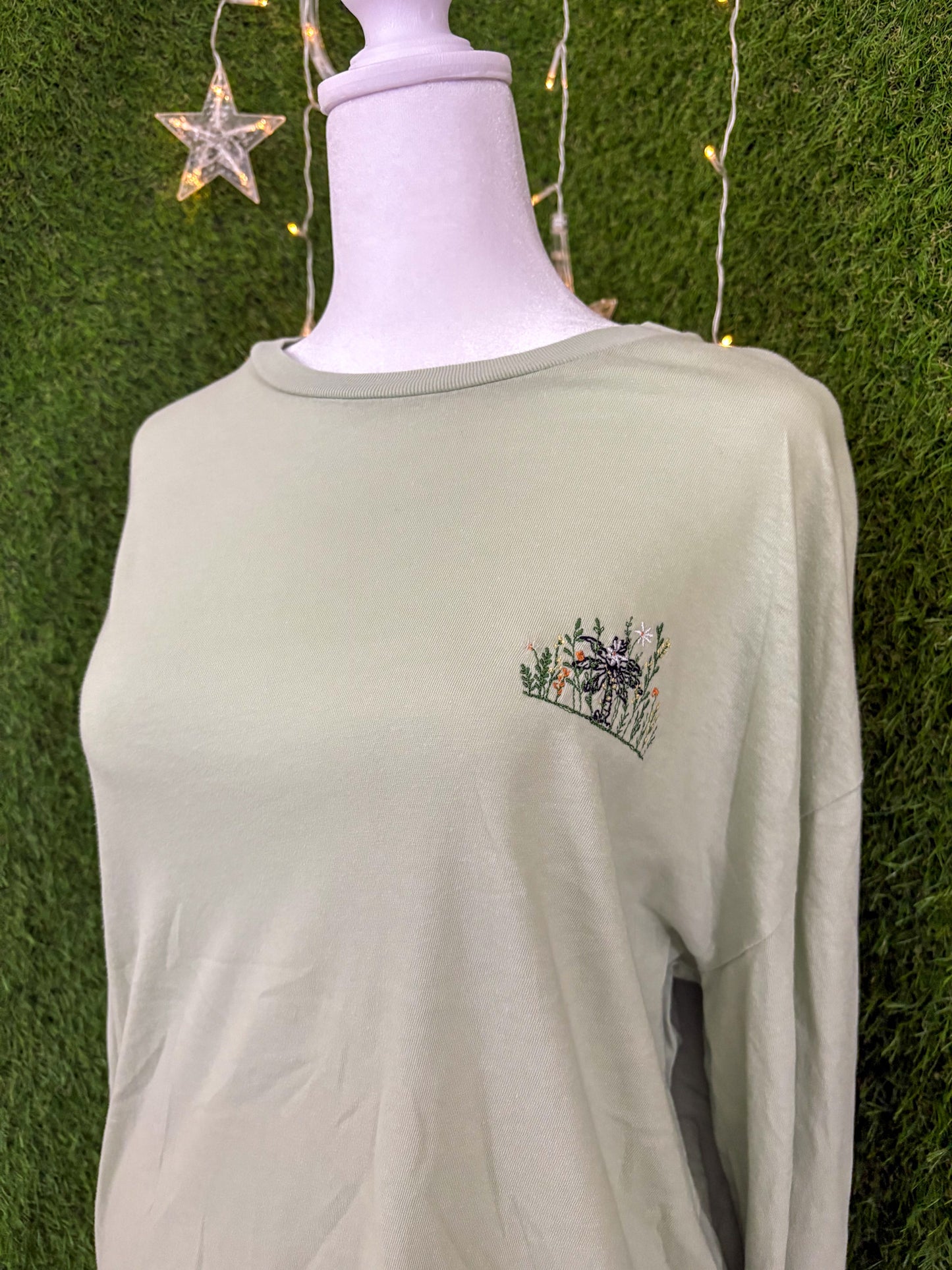 Floral Cover Up Green Longsleeve