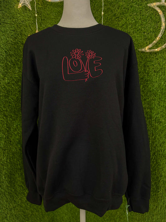 Love Black Crewneck S