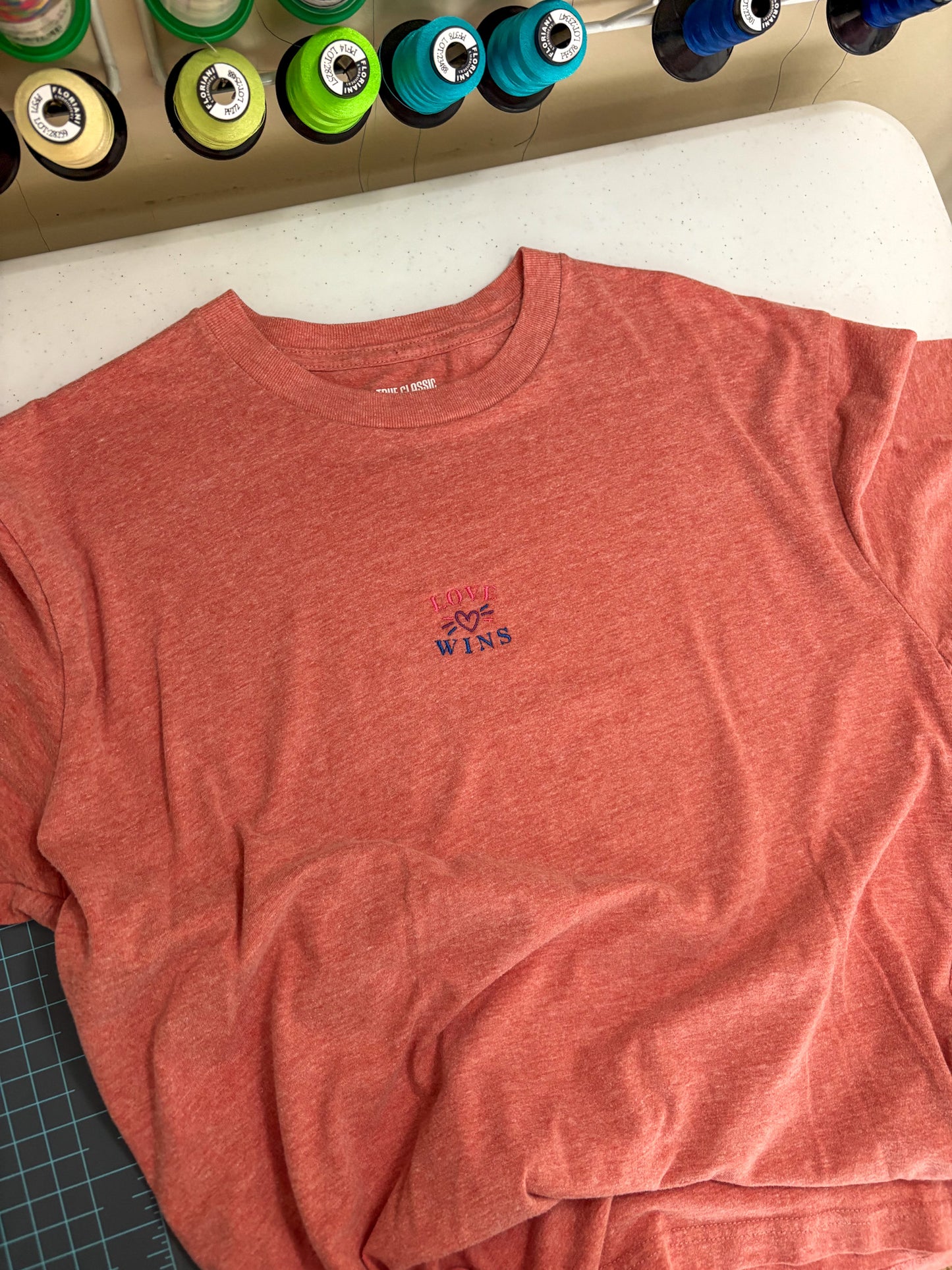 Love Wins Salmon T-Shirt M