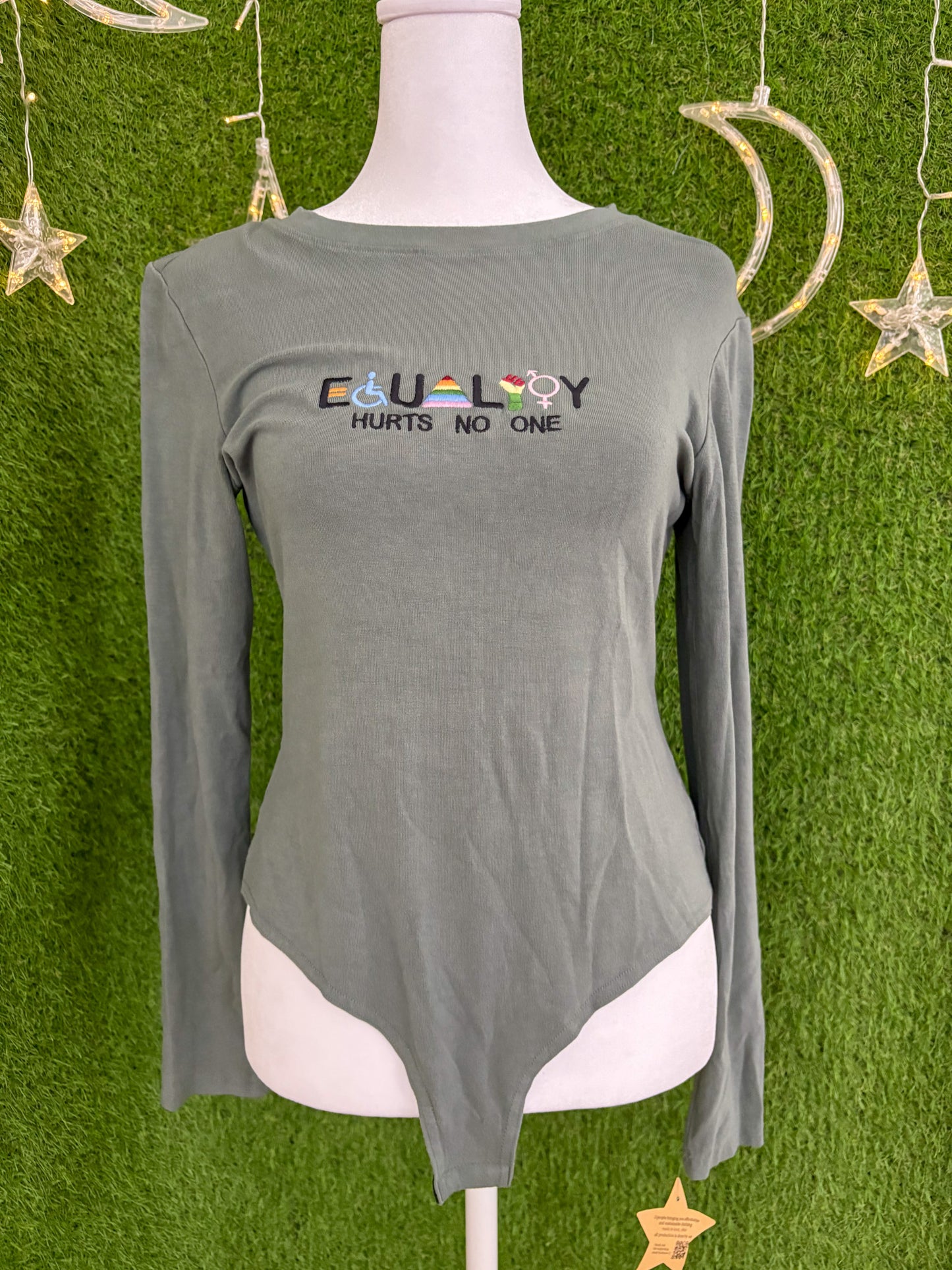 Equality Hurts No One Long Sleeve Bodysuit M