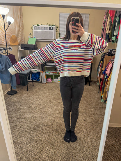 Espresso Striped Sweater 2XL