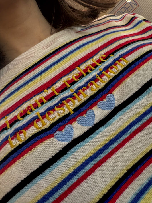 Espresso Striped Sweater 2XL