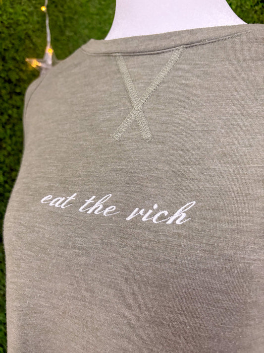 Eat the Rich Green Longsleeve M