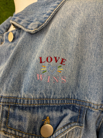 Love Wins Denim Jacket L