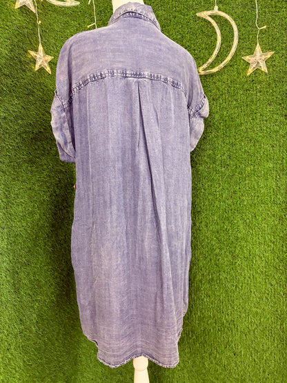 Gay Denim Short Sleeve Dress XL
